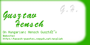 gusztav hensch business card